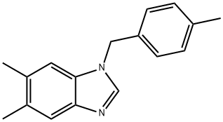 5,6-dimethyl-1-(4-methylbenzyl)-1H-benzimidazole Struktur