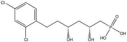 6-(2,4-dichlorophenyl)-erythro-2,4-dihydroxyhexylphosphonic acid Struktur