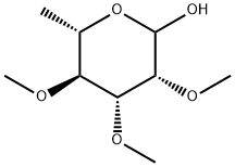 6-Deoxy-2-O,3-O,4-O-trimethyl-L-mannopyranose Struktur