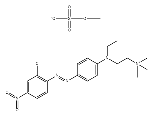 [2-[[4-[(2-chloro-4-nitrophenyl)azo]phenyl]ethylamino]ethyl]trimethylammonium] methyl sulphate Struktur