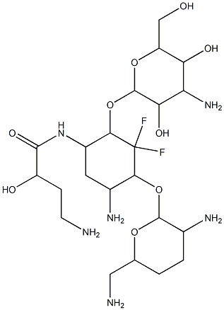 5-deoxy-5,5-difluoroarbekacin Struktur