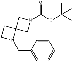 tert-butyl 1-benzyl-1,6-diazaspiro[3.3]heptane-6-carboxylate(WXC05331) Struktur