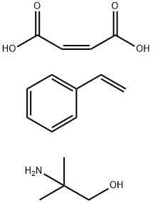 2-Butenedioic acid (2Z)-, polymer with ethenylbenzene, compd. with 2-amino-2-methyl-1-propanol Struktur