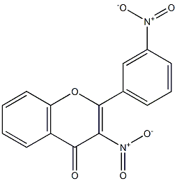 4H-1-Benzopyran-4-one,3-nitro-2-(3-nitrophenyl)-(9CI) Struktur