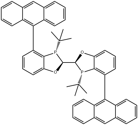 (2S,2'S,3S,3'S)-4,4'-di(anth
racen-9-yl)-3,3'-di-tert-but
yl-2,2',3,3'-tetrahydro-2,2'-
bibenzo[d][1,3]oxaphosph
ole Struktur