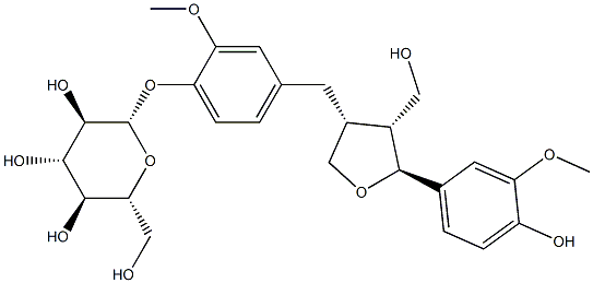 Lariciresinol 4-O-β-D-glucopyranoside Struktur