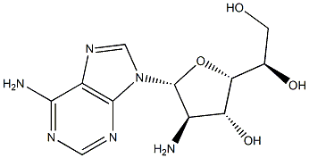 9-(2-Amino-2-deoxy-β-D-glucofuranosyl)-9H-purin-6-amine Struktur