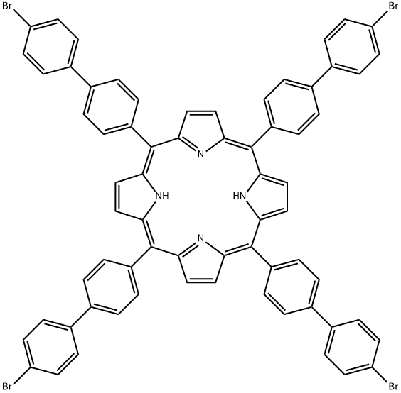 5,10,15,20-tetrakis(4'-bromo-[1,1'-biphenyl]-4-yl)porphyrin Struktur