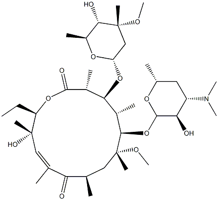 (10E)-10,11-Didehydro-11-deoxy-6-O-MethylerythroMycin Struktur