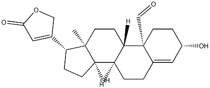 3β,14-Dihydroxy-19-oxocarda-4,20(22)-dienolide Struktur