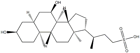 3,7-dihydroxy-24-norcholane-23-sulfonate Struktur