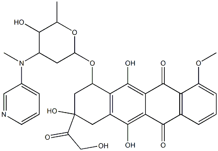 N-(3-pyridylmethyl)epidoxorubicin Struktur