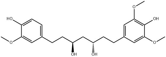 3,5-dihydroxy-1-(4'-hydroxy-3',5'-dimethoxyphenyl)-7-(4''-hydroxy-3''-methoxyphenyl)heptane Struktur