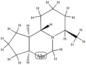 5H-Cyclopenta[e]pyrido[1,2-c][1,3]oxazine,decahydro-7-methyl-,(3a-alpha-,7-bta-,10a-bta-,10b-alpha-)-(9CI) Struktur