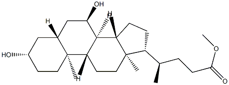 3β,7α-Dihydroxy-5α-cholan-24-oic acid methyl ester Struktur