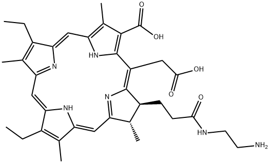 meso-chlorin e(6) monoethylene diamine Struktur