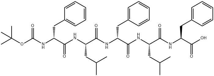 tert-butyloxycarbonyl-phenylalanyl-leucyl-phenylalanyl-leucyl-phenylalanyl-OH Struktur