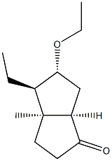 1(2H)-Pentalenone,5-ethoxy-4-ethylhexahydro-3a-methyl-,(3aalpha,4bta,5alpha,6aalpha)-(9CI) Struktur