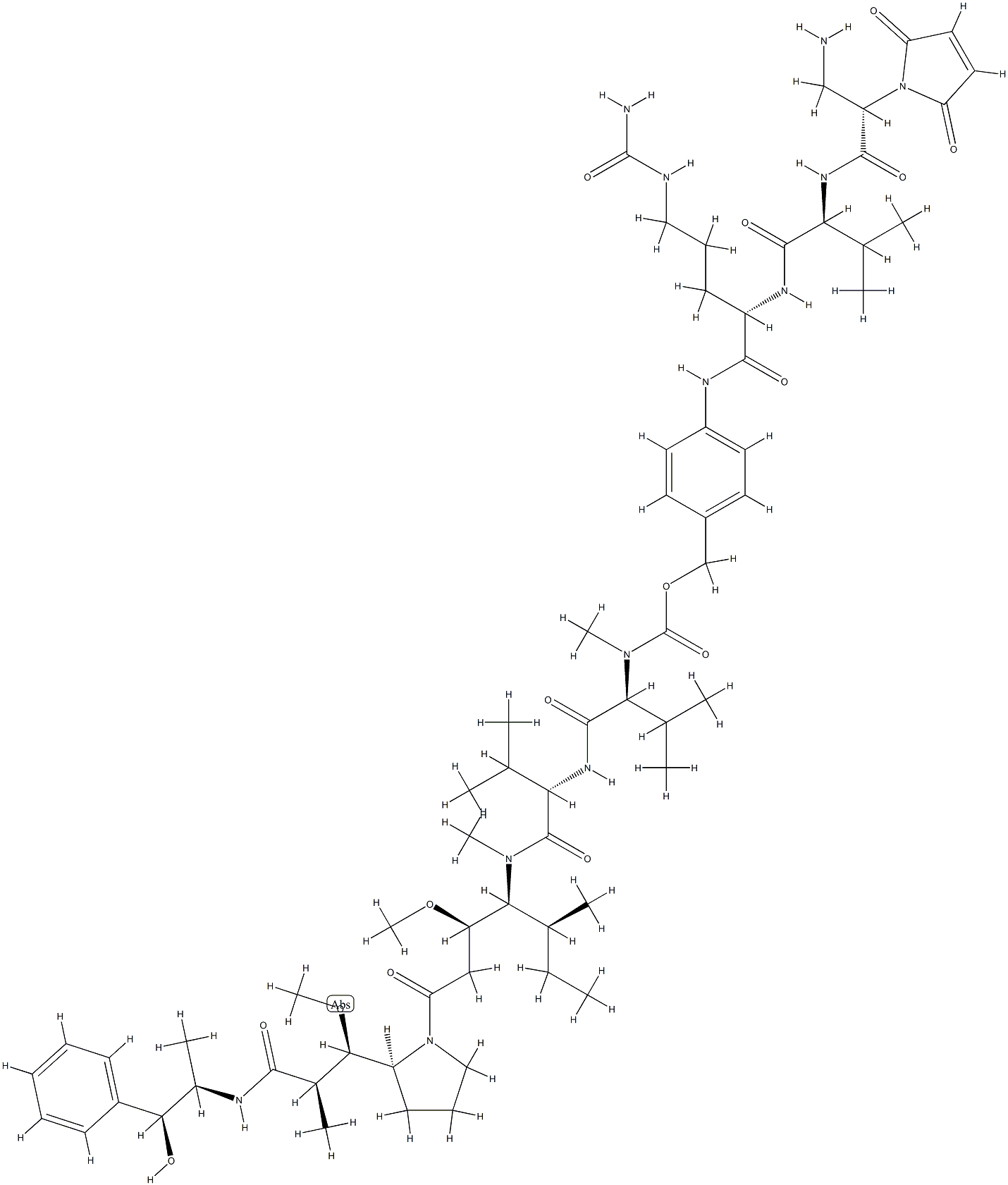 mDPR-Val-Cit-PAB-MMAE Struktur