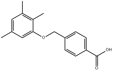 4-(2,3,5-trimethylphenoxymethyl)benzoic acid Struktur