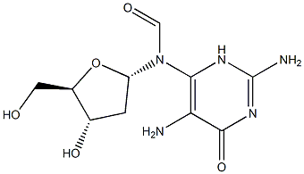 2,5-diamino-4-hydroxy-6-(2'-deoxyribosyl)-formamidopyrimidine Struktur