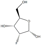 alpha-D-Ribofuranose,2-deoxy-2-fluoro-(9CI) Struktur