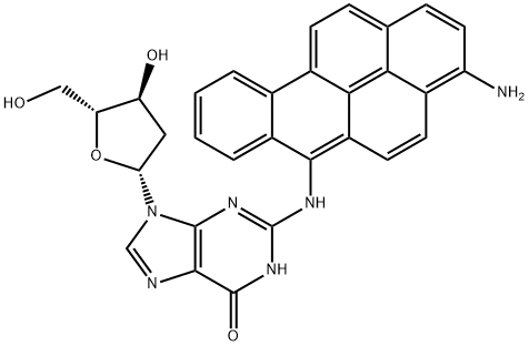 6-(deoxyguanosin-N(2)-yl)-3-aminobenzo(a)pyrene Struktur