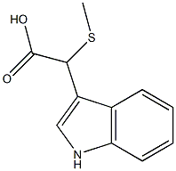 1H-Indole-3-aceticacid,-alpha--(methylthio)-(9CI) Struktur