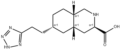 3-Isoquinolinecarboxylicacid, decahydro-6-[2-(2H-tetrazol-5-yl)ethyl]-, (3R,4aS,6S,8aS)-rel- Struktur