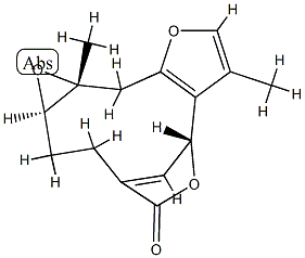 (1aR,7R,11aR)-1a,2,3,7,11,11a-Hexahydro-8,11a-dimethyl-5H-7,4-methenofuro[3,2-c]oxireno[f]oxacycloundecin-5-one Struktur