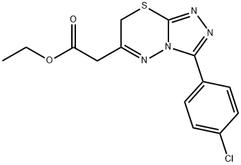 3-(4-CHLORO-PHENYL)-7H-[1,2,4]TRIAZOLO[3,4-B][1,3,4]THIADIAZIN-6-YL]-ACETIC ACID ETHYL ESTER Struktur