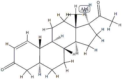 (17R)-17-Hydroxy-19-nor-5α-pregn-1-ene-3,20-dione Struktur