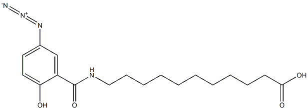 11-(5'-azidosalicylamido)undecanoic acid Struktur