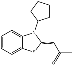 2-Propanone,1-(3-cyclopentyl-2(3H)-benzothiazolylidene)-(9CI) Struktur