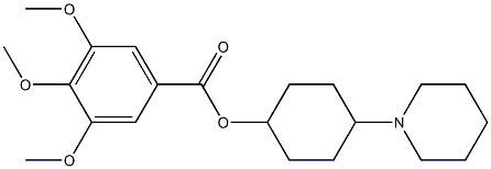 4-Piperidinocyclohexyl=3,4,5-trimethoxybenzoate Struktur