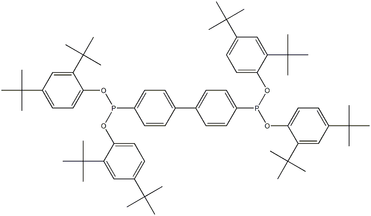 tetrakis-(2,4-di-tert-Butylphenyl)-4,4'-biphenylenediphosphonite Struktur