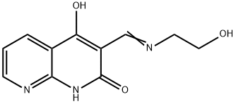 1,8-Naphthyridin-2(1H)-one,4-hydroxy-3-[[(2-hydroxyethyl)imino]methyl]-(9CI) Struktur