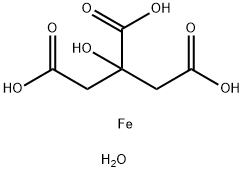 1,2,3-Propanetricarboxylic acid, 2-hydroxy-, iron(3+) salt (1:1), monohydrate Struktur