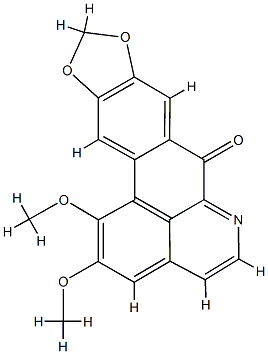 7H-Benzo[de][1,3]dioxolo[4,5]benzo[1,2-g]quinolin-7-one,1,2-dimethoxy- Struktur