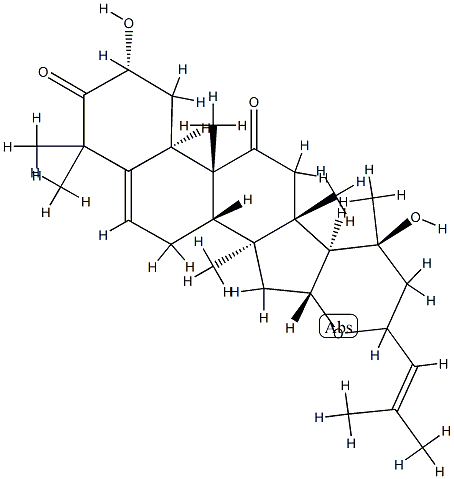 (10α)-16α,23-Epoxy-2α,20-dihydroxy-9β-methyl-19-norlanosta-5,24-diene-3,11-dione Struktur