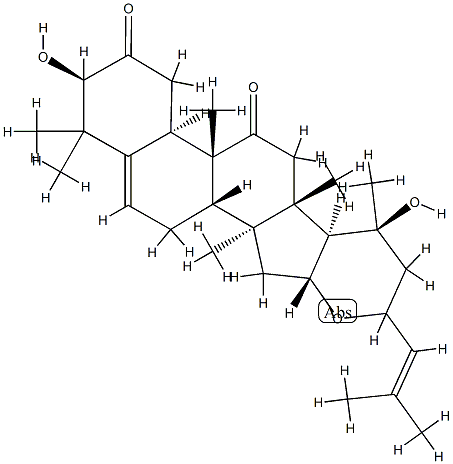 (9β,10α)-16α,23-Epoxy-3β,20-dihydroxy-9-methyl-19-norlanosta-5,24-diene-2,11-dione Struktur