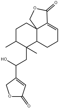 7-[2-(2,5-Dihydro-5-oxofuran-3-yl)-2-hydroxyethyl]-6,6a,7,8,9,10-hexahydro-7,8-dimethylnaphtho[1,8a-c]furan-3(5H)-one Struktur