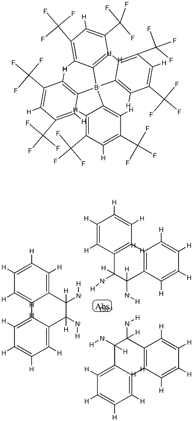 lambda-Tris[(1S,2S)-1,2-diphenyl-1,2-ethanediamine]cobalt(III) chloride tetrakis[3,5-bis(trifluoromethyl)phenyl]borate dihydrate SKJ-1 Struktur