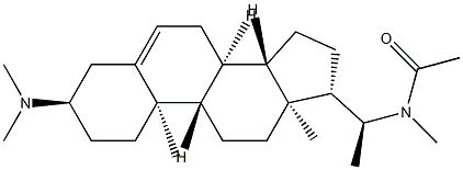 N-[(20S)-3α-(Dimethylamino)pregn-5-en-20-yl]-N-methylacetamide Struktur