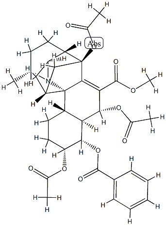 13α,16α,20-Triacetoxy-14α-benzoyloxyhimbosan-18-oic acid methyl ester Struktur