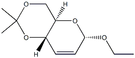 alpha-D-erythro-Hex-2-enopyranoside,ethyl2,3-dideoxy-4,6-O-(1-methylethylidene)-(9CI) Struktur