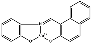 [1-[[(2-hydroxyphenyl)imino]methyl]-2-naphtholato(2-)-N,O,O']copper Struktur