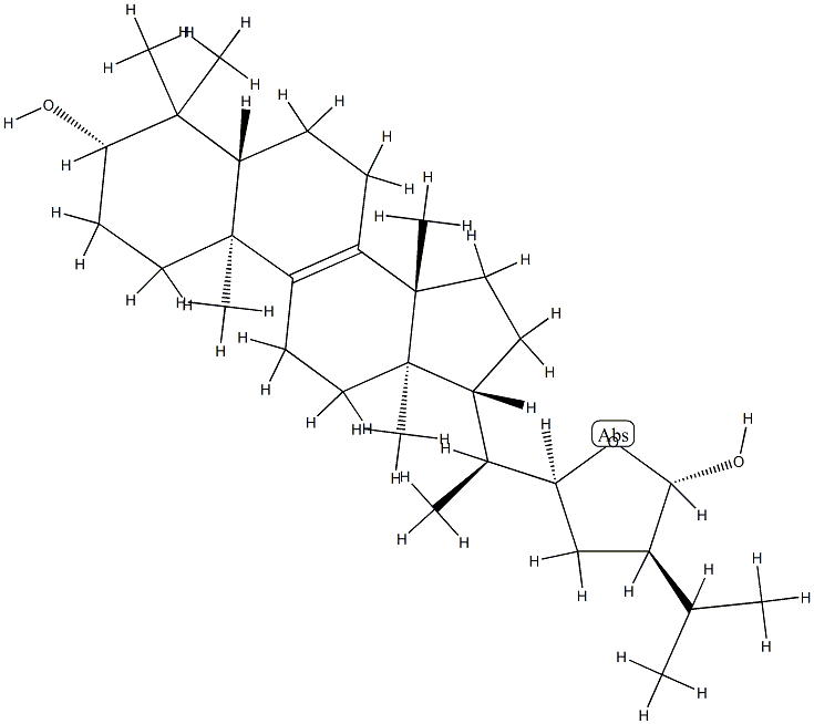 24-methyllanosta-8-en-22,28-epoxy-3,28-diol Struktur