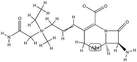 {(E)-3-[(6R,7R)-7-AMINO-2-CARBOXYLATO-8-OXO-5-THIA-1-AZABICYCLO[4.2.0]OCT-2-EN-3- Struktur