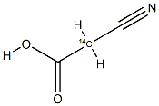 2-Cyano[2-14C]acetic acid Struktur